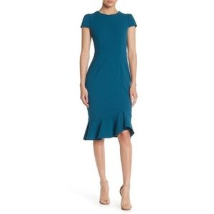 Betsey Johnson Ruffle Hem Midi Dress